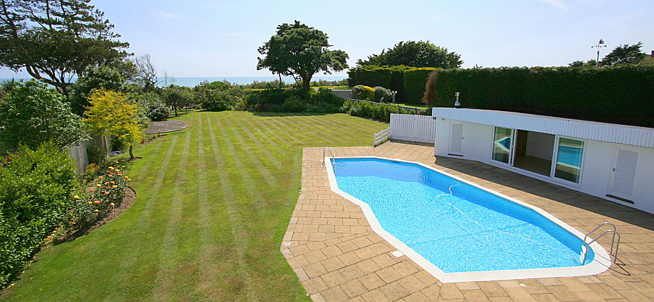 The heated outdoor swimming pool at Vista Point
